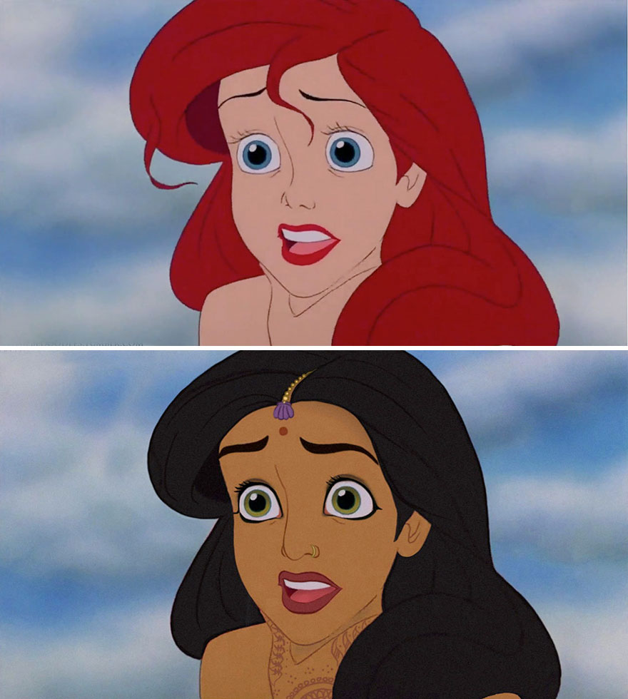 Le Principesse Disney Ridisegnate con un Etnia Diversa