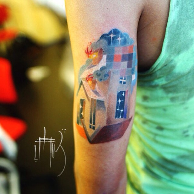 15 Magnifici Tatuaggi "Pixelati" che Sembrano Difettati