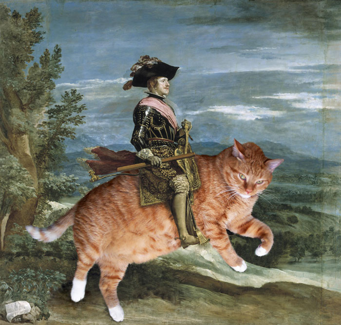 25 Ricostruzioni di Quadri Famosi con lo "zampino" di un Gatto