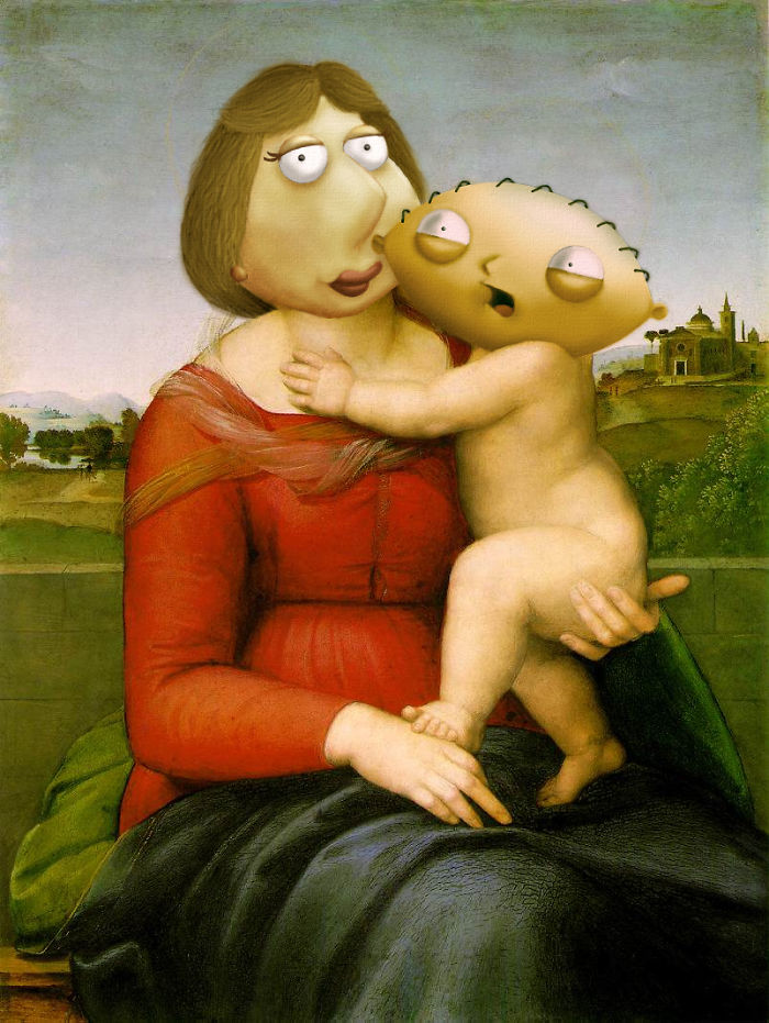 15 Opere d'Arte Famose Interpretate dai Personaggi dei Cartoni Animati!