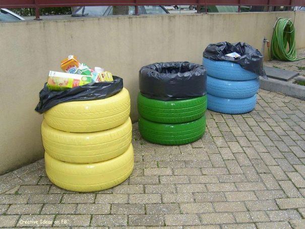 29 Idee per Riciclare le tue Vecchie Gomme Davvero Originali!