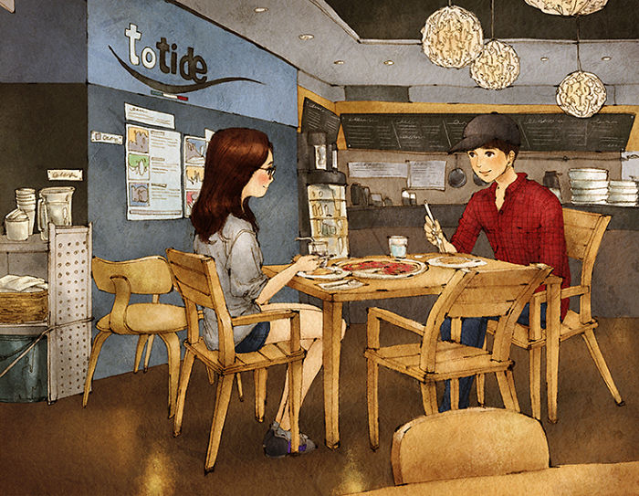 18 Illustrazioni che ci Ricordano la Bellezza dell'Adolescenza e dei Primi Appuntamenti