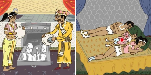 Kamasutra da Sposati: Il Lato Divertente della Vita Matrimoniale in 10 Illustrazioni Kamasutra da Sposati: Il Lato Divertente della Vita Matrimoniale in 10 Illustrazioni