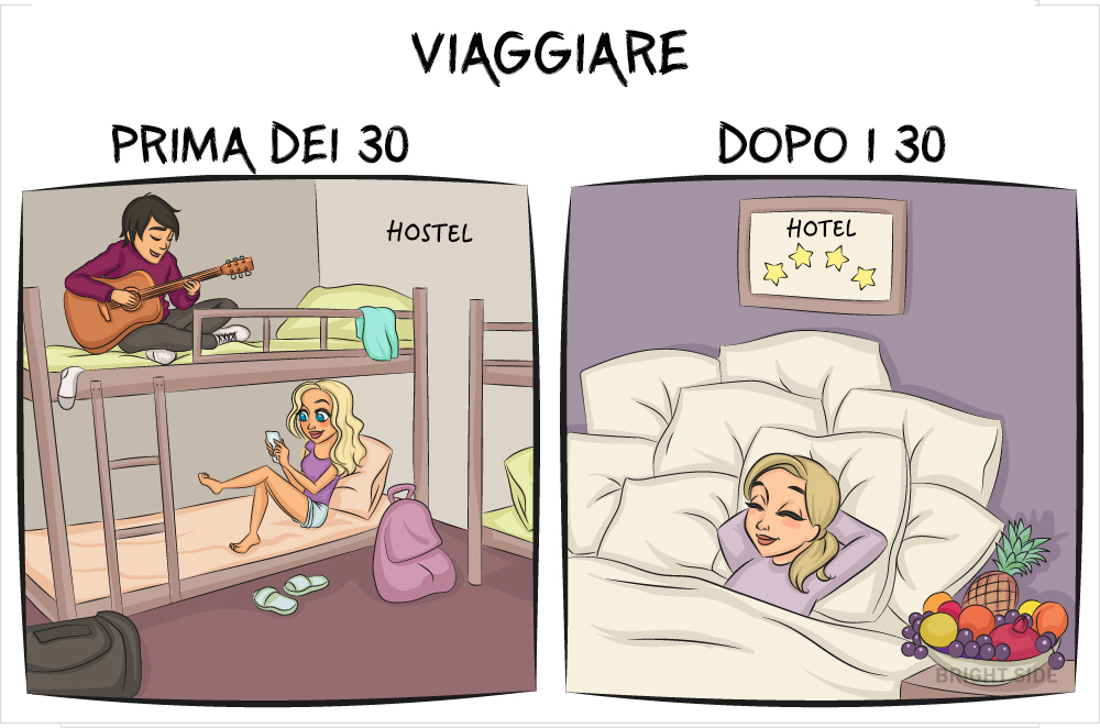 La vita prima e dopo i 30 anni: 9 illustrazioni la raccontano alla perfezione