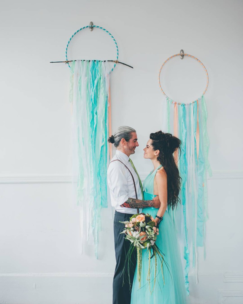 22 Abiti da Sposa Coloratissimi Che Vi Faranno Cambiare Idea sull'Abito Bianco