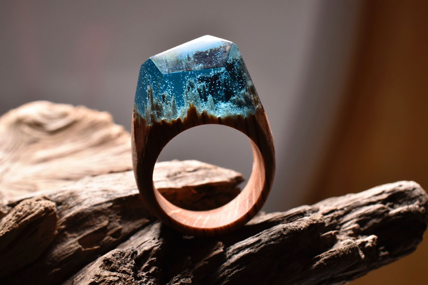 Secret Wood: 14 Anelli in Legno che Contengono Mondi Segreti!
