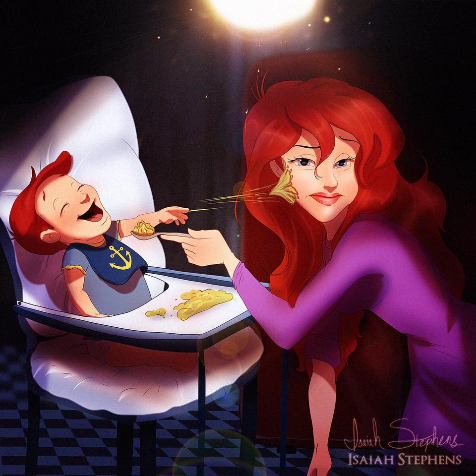 Come Sarebbero le principesse Disney se fossero Diventate Mamme
