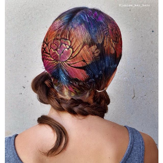Hair Stenciling: il Nuovo Coloratissimo Trend Per Capelli 2016