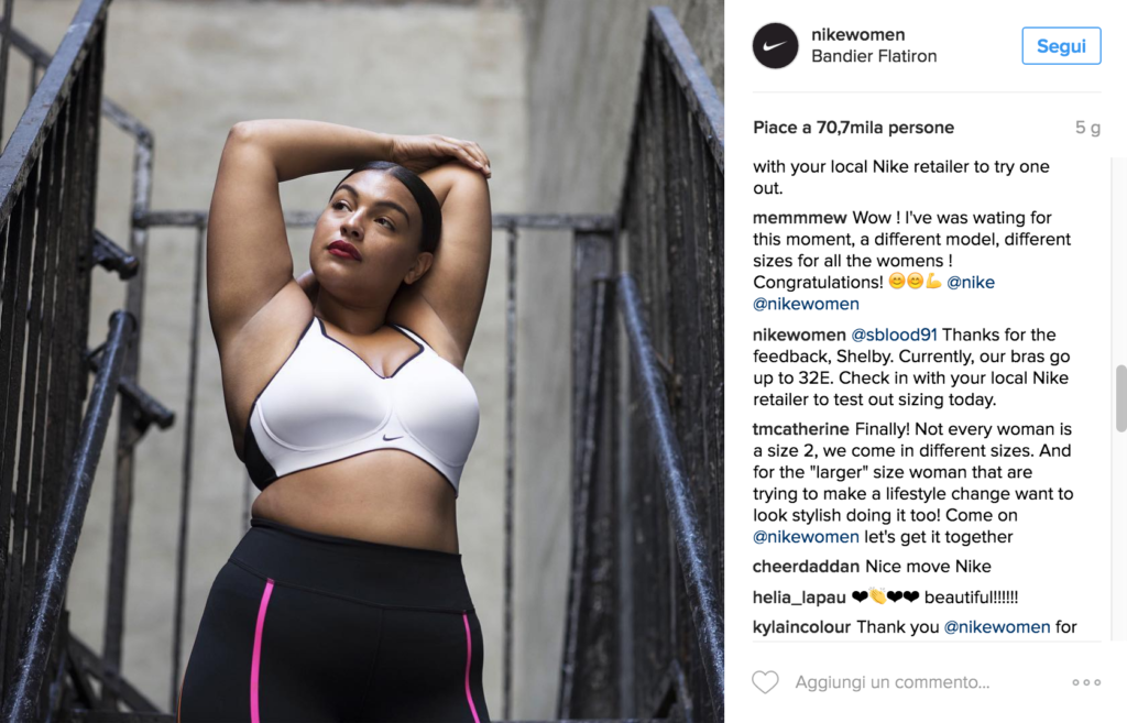 Nike "cede" e per la nuova campagna sceglie (anche) modelle curvy. Ecco gli scatti