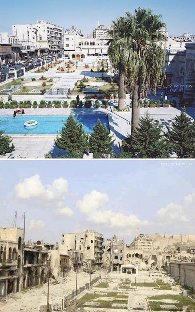 10 immagini che mostrano Aleppo (Siria) prima e dopo le bombe