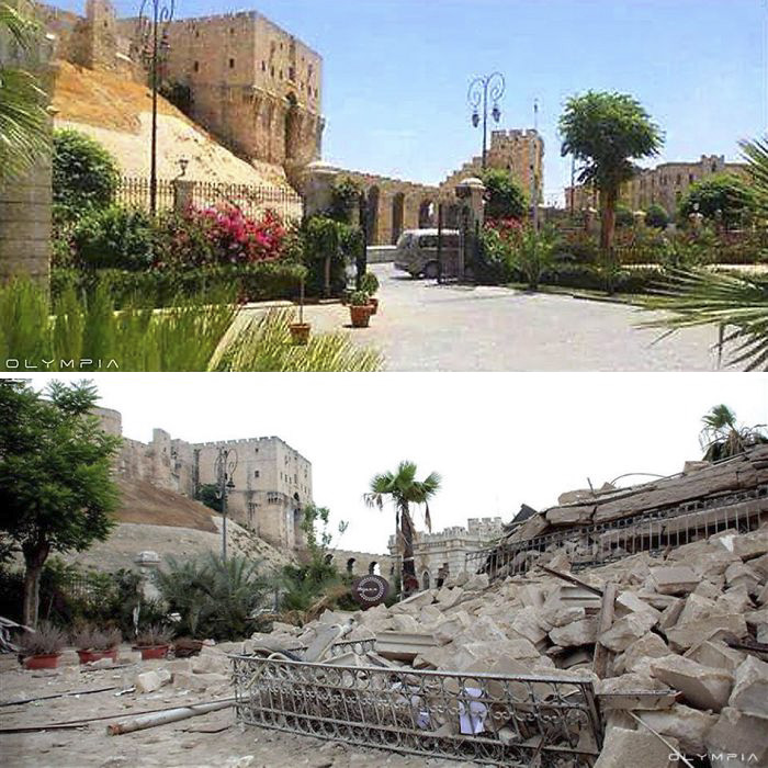 10 immagini che mostrano Aleppo (Siria) prima e dopo le bombe