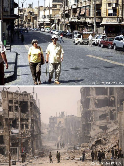 10 immagini che mostrano Aleppo (Siria) prima e dopo le bombe