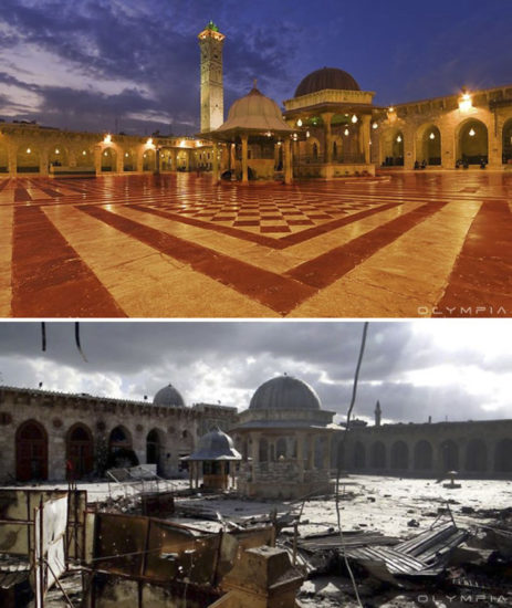10 immagini che mostrano Aleppo (Siria) prima e dopo le bombe