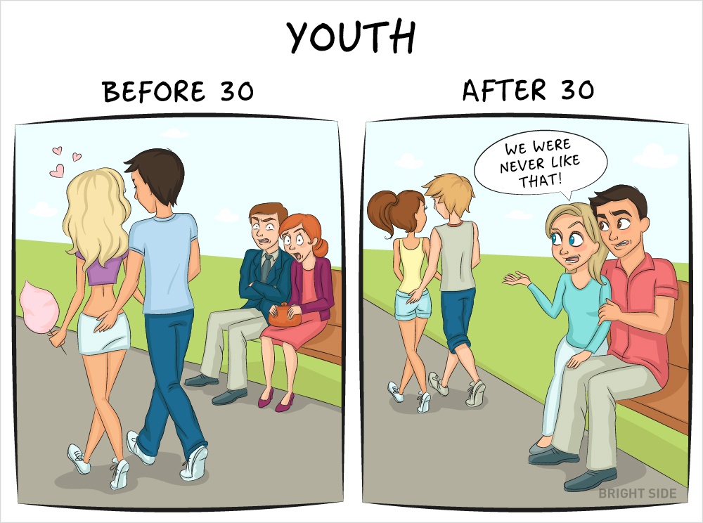 20 anni VS 30 anni: trova le differenze