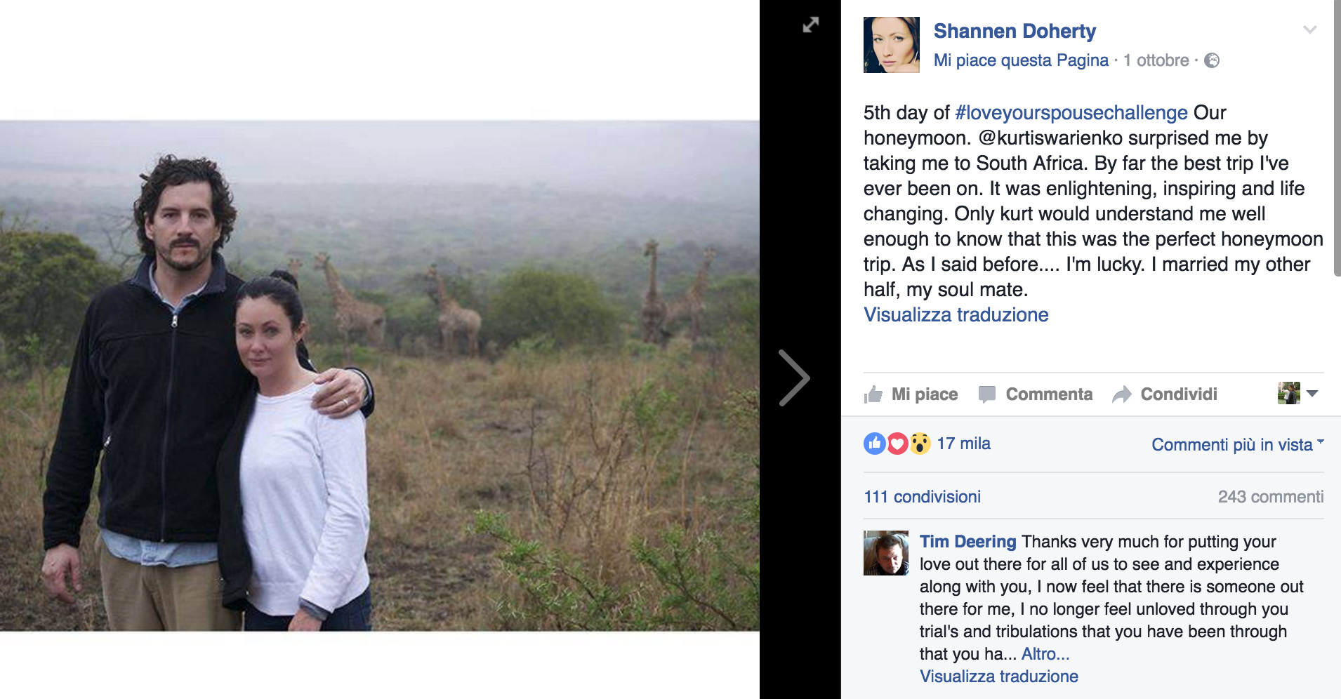 "In salute e in malattia": Shannen Doherty pubblica 8 foto per raccontare il suo amore più forte del cancro