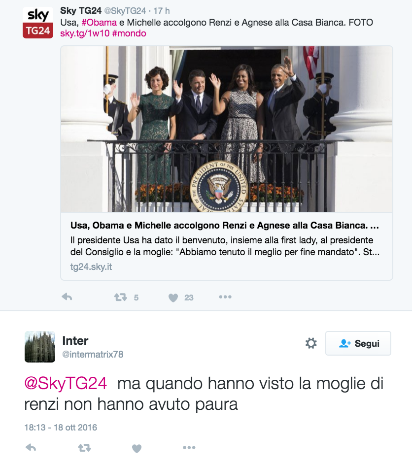 Cena alla Casa Bianca: gli insulti a Bebe Vio fanno schifo, quelli sull'aspetto fisico di Agnese Renzi anche
