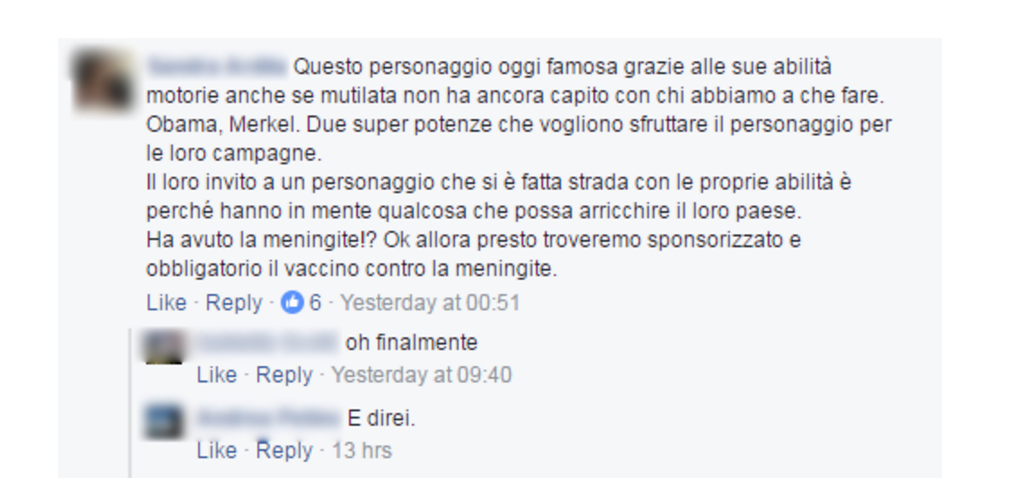 Cena alla Casa Bianca: gli insulti a Bebe Vio fanno schifo, quelli sull'aspetto fisico di Agnese Renzi anche