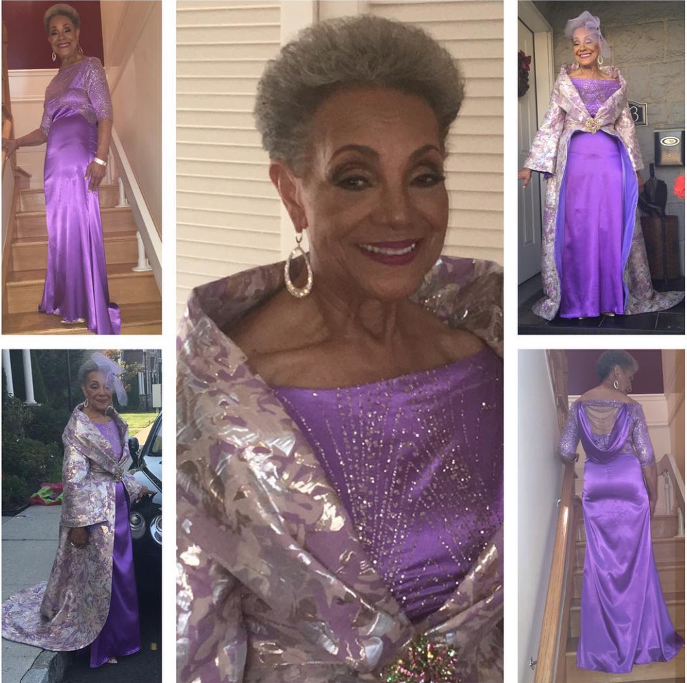 Millie, sposa a 86 anni con l'abito disegnato da lei