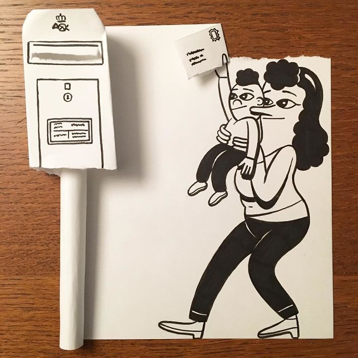 30 disegni 3D che raccontano imprevisti e storie di vita quotidiana