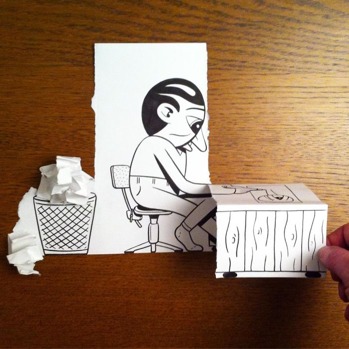 30 disegni 3D che raccontano imprevisti e storie di vita quotidiana