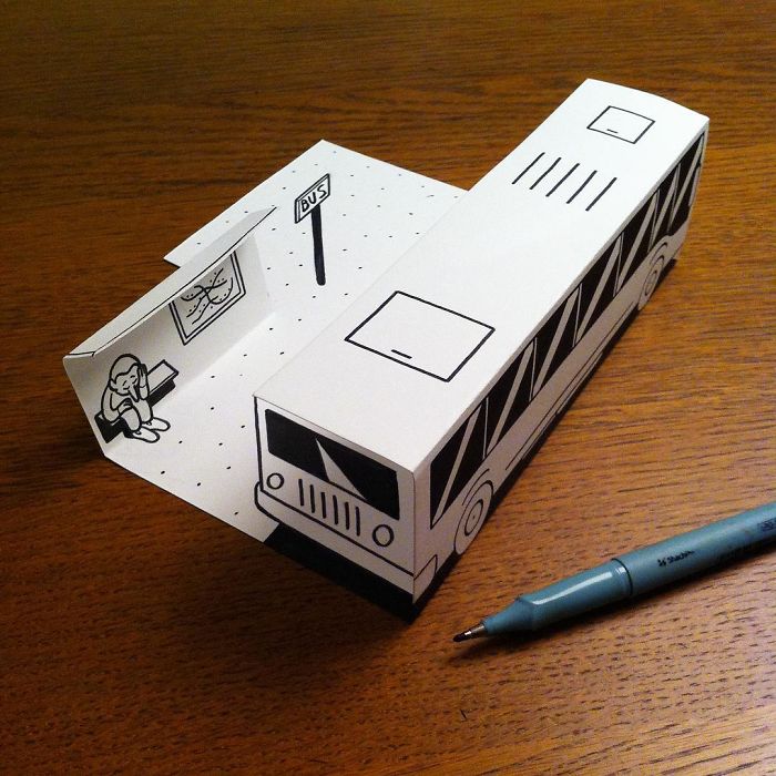 30 disegni 3D che raccontano imprevisti e storie di vita quotidiana