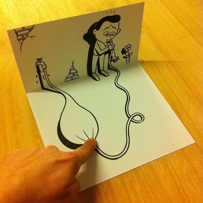 30 disegni 3D che raccontano imprevisti e storie di vita quotidiana