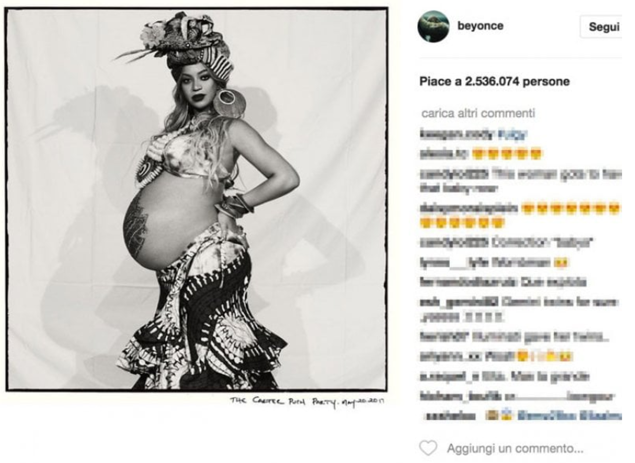 Beyoncé: la prima foto dei gemelli super social come quella dell'annuncio di gravidanza