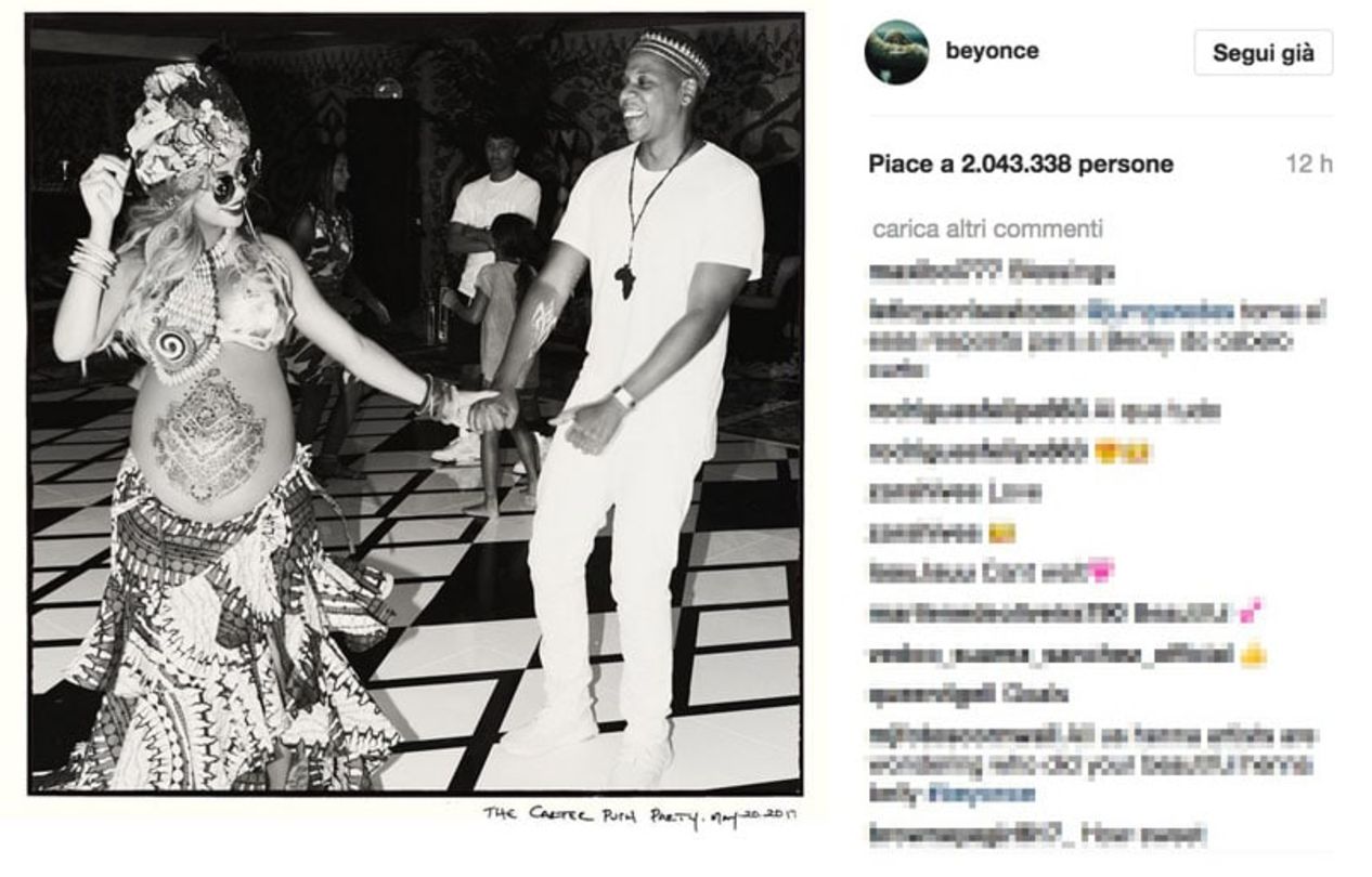 Beyoncé: la prima foto dei gemelli super social come quella dell'annuncio di gravidanza