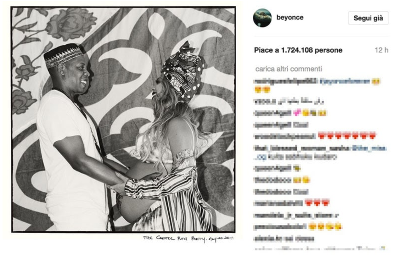 Beyoncé: la prima foto dei gemelli super social come quella dell'annuncio di gravidanza
