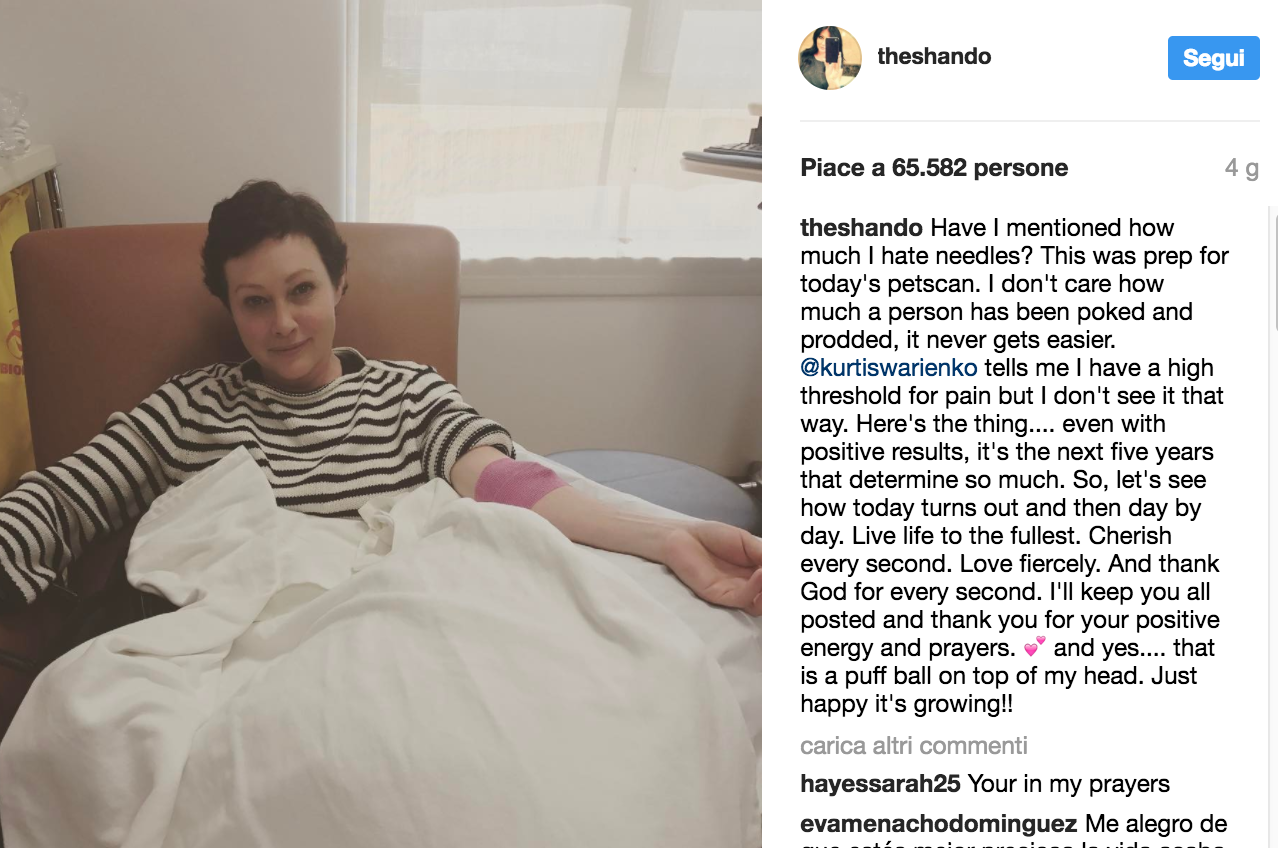 Shannen Doherty, il dolore e il coraggio della lotta contro il cancro