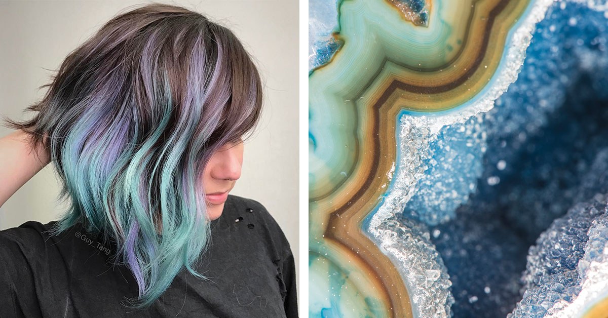 Geode hair: capelli arcobaleno come le pietre semipreziose