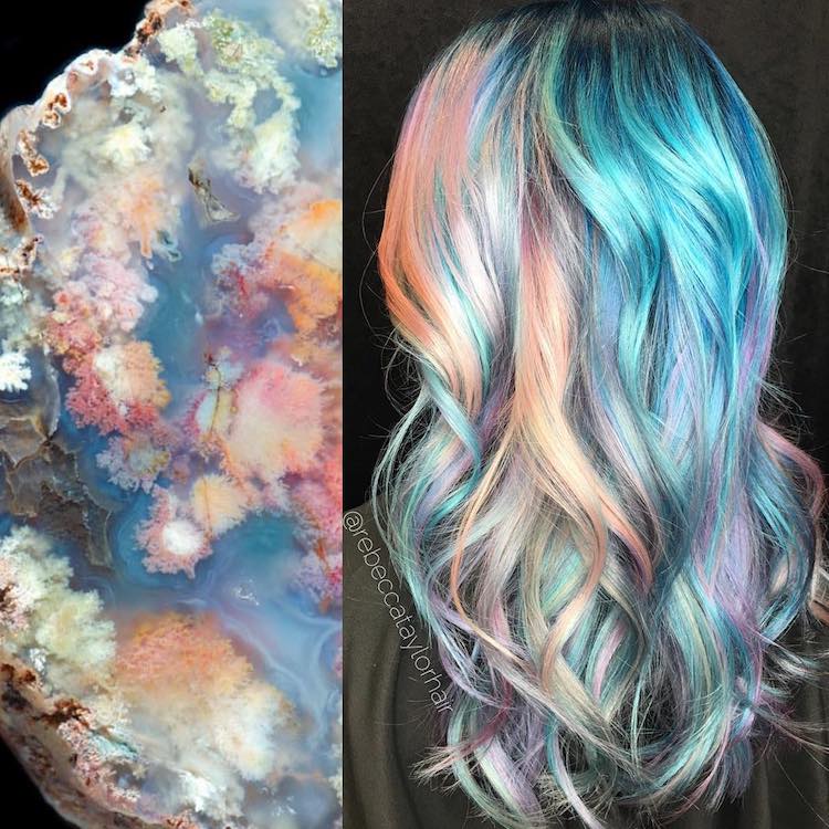 Geode hair: capelli arcobaleno come le pietre semipreziose
