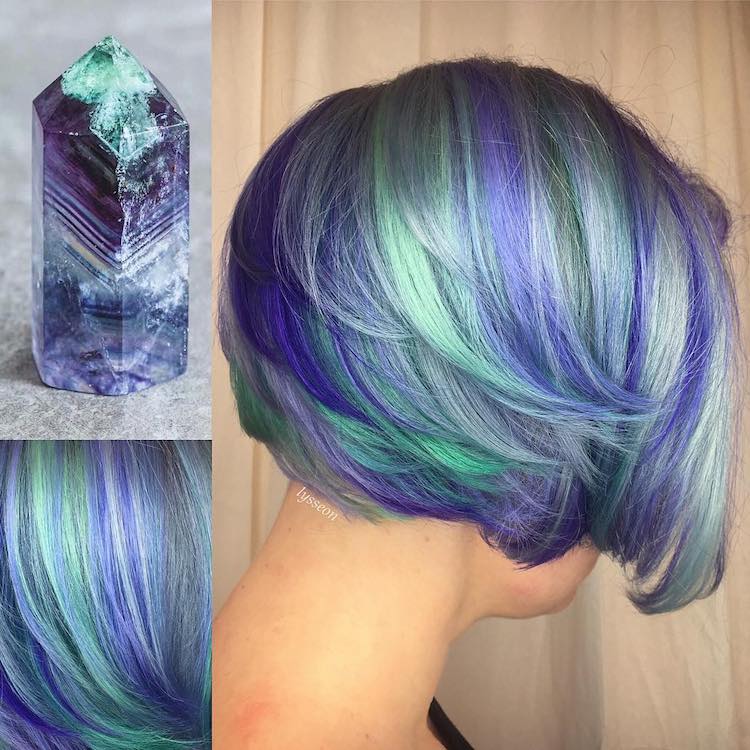 Geode hair: capelli arcobaleno come le pietre semipreziose