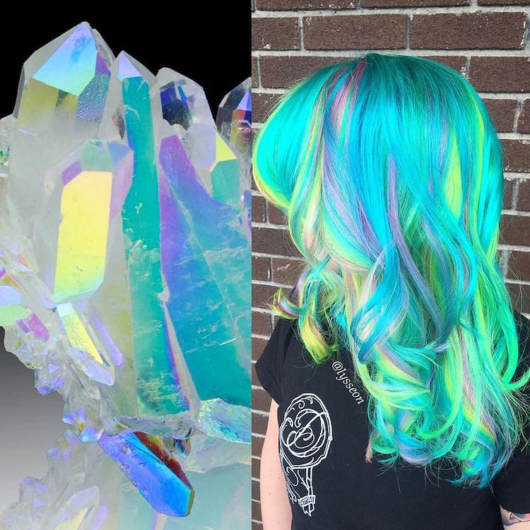 Geode hair: capelli arcobaleno come le pietre semipreziose