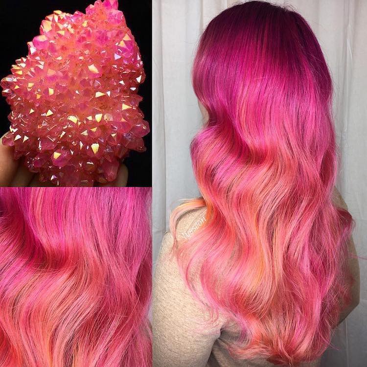 Geode hair: capelli arcobaleno come le pietre semipreziose