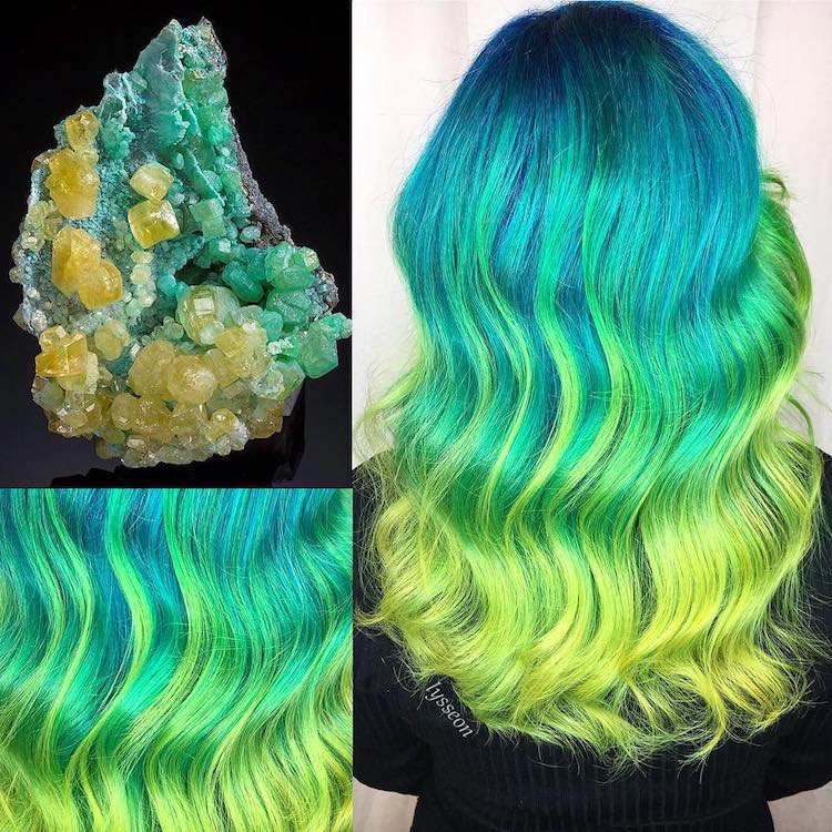 Geode hair: capelli arcobaleno come le pietre semipreziose