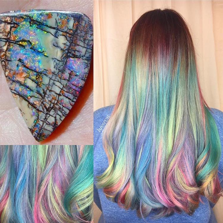 Geode hair: capelli arcobaleno come le pietre semipreziose