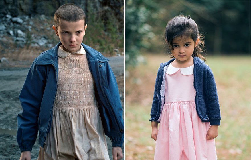 Questa bimba di 3 anni ricrea le foto di donne forti famose