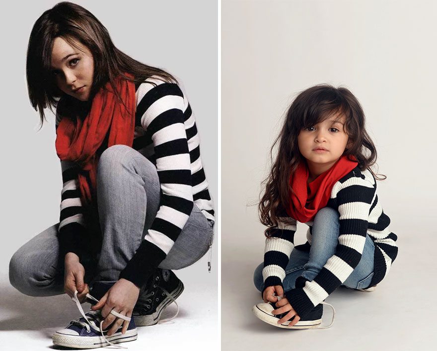 Questa bimba di 3 anni ricrea le foto di donne forti famose