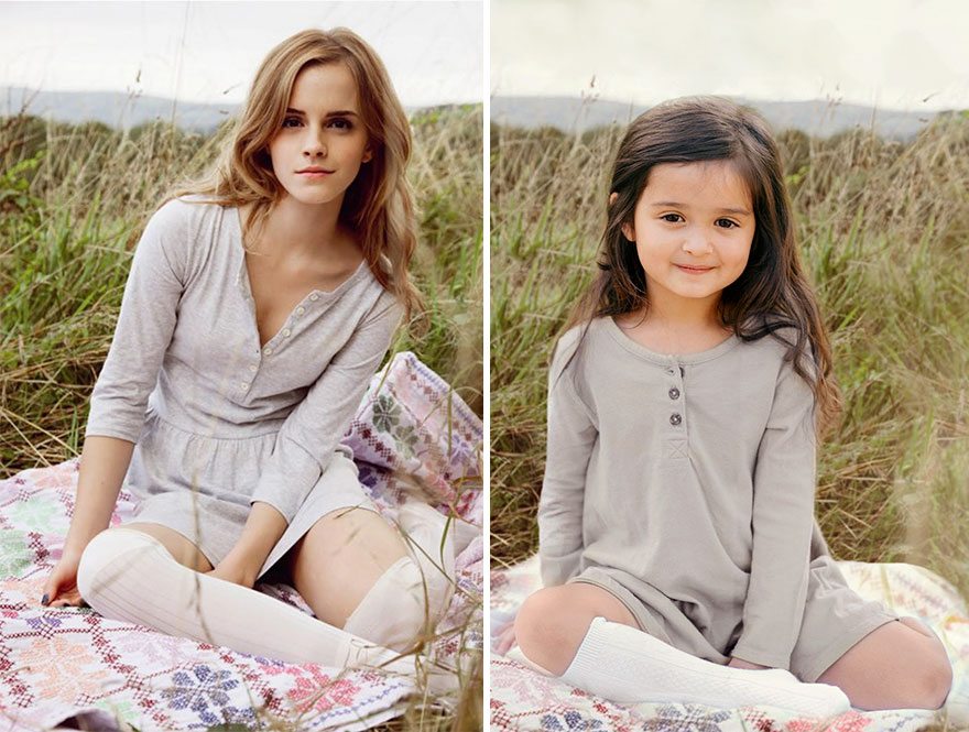 Questa bimba di 3 anni ricrea le foto di donne forti famose
