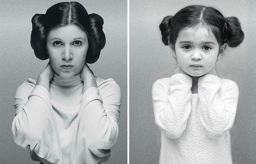 Questa bimba di 3 anni ricrea le foto di donne forti famose