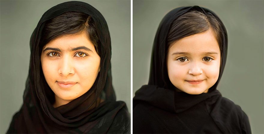 Questa bimba di 3 anni ricrea le foto di donne forti famose