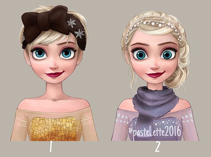Come starebbero le principesse con nuove acconciature