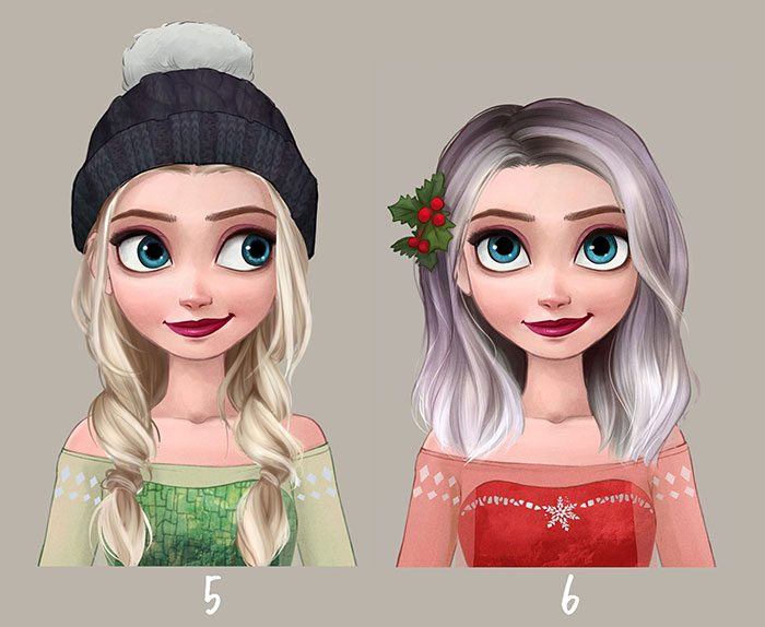 Come starebbero le principesse con nuove acconciature