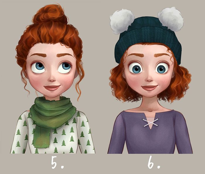 Come starebbero le principesse con nuove acconciature