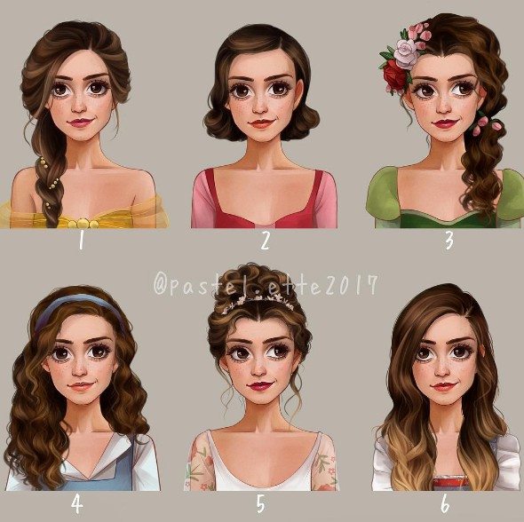 Come starebbero le principesse con nuove acconciature