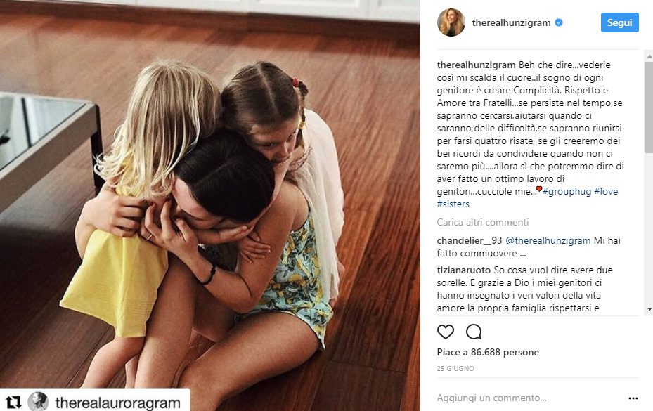 "Non tornare": il dolcissimo messaggio (da lontano) di Aurora Ramazzotti a papà Eros