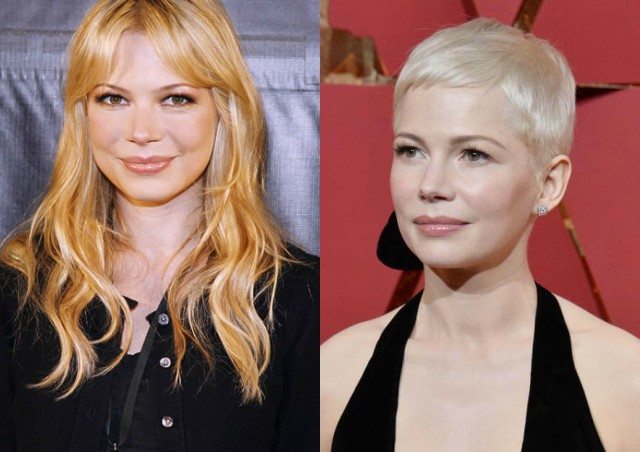 27 star prima e dopo essersi tagliate i capelli… A zero