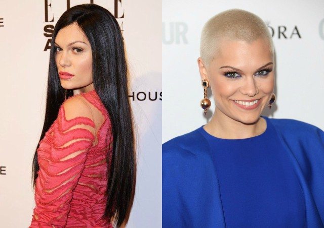 27 star prima e dopo essersi tagliate i capelli… A zero