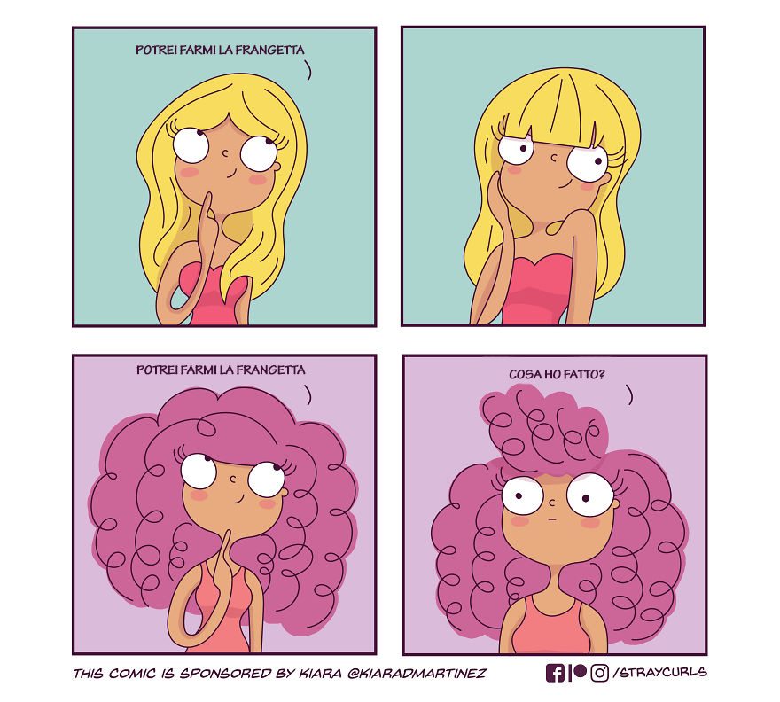La difficile vita di chi ha i capelli ricci in 26 illustrazioni